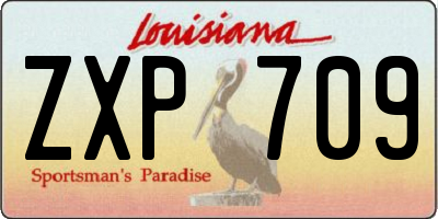 LA license plate ZXP709