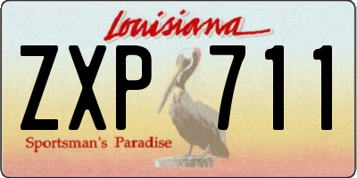 LA license plate ZXP711