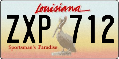 LA license plate ZXP712
