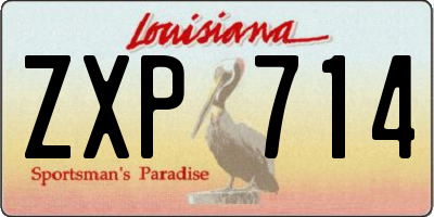 LA license plate ZXP714