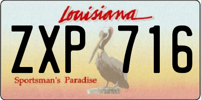 LA license plate ZXP716