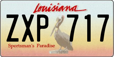 LA license plate ZXP717