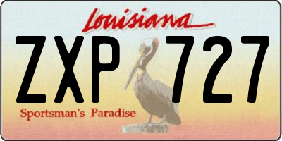 LA license plate ZXP727