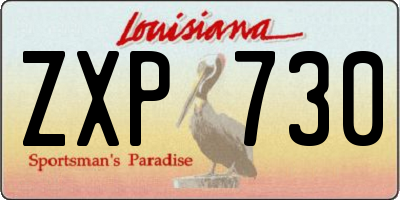 LA license plate ZXP730