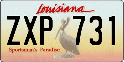 LA license plate ZXP731