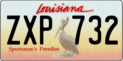 LA license plate ZXP732