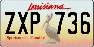 LA license plate ZXP736