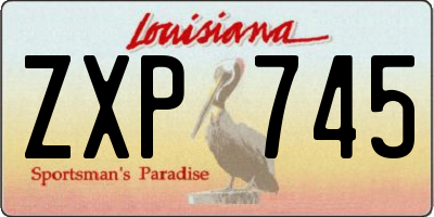 LA license plate ZXP745