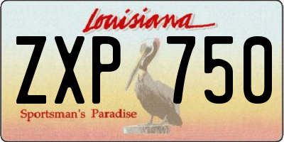 LA license plate ZXP750