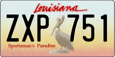 LA license plate ZXP751