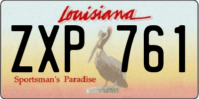 LA license plate ZXP761