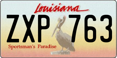 LA license plate ZXP763