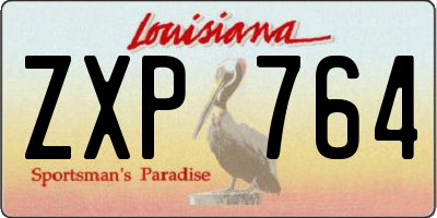 LA license plate ZXP764