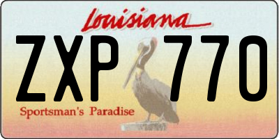 LA license plate ZXP770