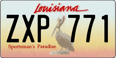 LA license plate ZXP771