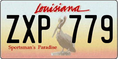 LA license plate ZXP779