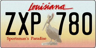 LA license plate ZXP780