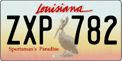 LA license plate ZXP782