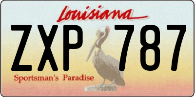 LA license plate ZXP787
