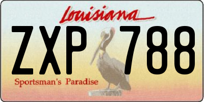 LA license plate ZXP788