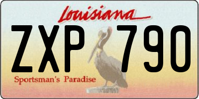 LA license plate ZXP790