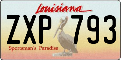 LA license plate ZXP793