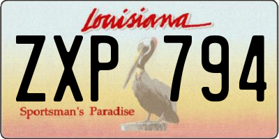 LA license plate ZXP794