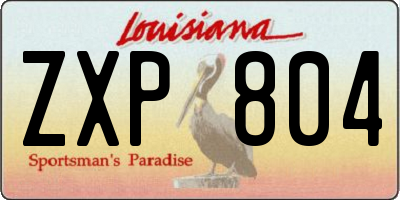 LA license plate ZXP804