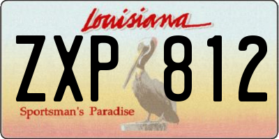 LA license plate ZXP812