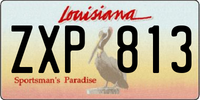 LA license plate ZXP813