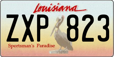 LA license plate ZXP823