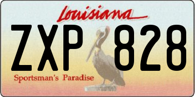 LA license plate ZXP828