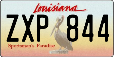 LA license plate ZXP844