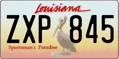 LA license plate ZXP845