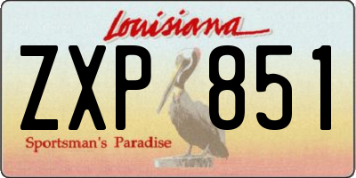 LA license plate ZXP851