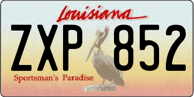 LA license plate ZXP852