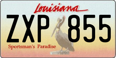 LA license plate ZXP855