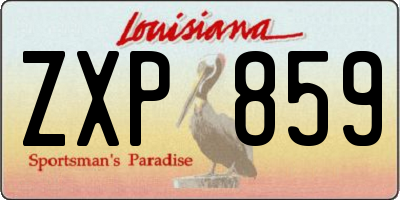 LA license plate ZXP859