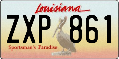 LA license plate ZXP861