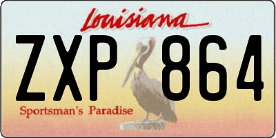 LA license plate ZXP864