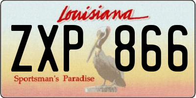 LA license plate ZXP866