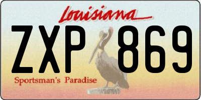 LA license plate ZXP869