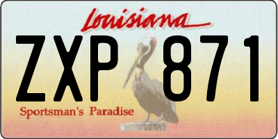 LA license plate ZXP871