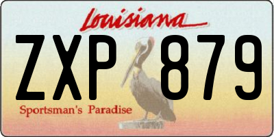 LA license plate ZXP879