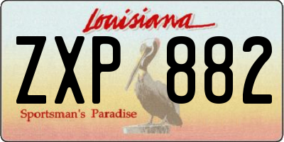 LA license plate ZXP882