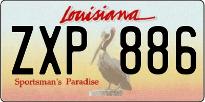 LA license plate ZXP886