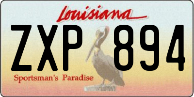 LA license plate ZXP894