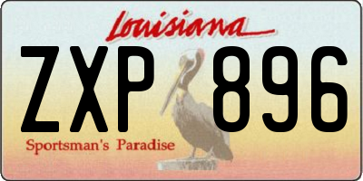 LA license plate ZXP896