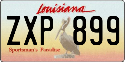 LA license plate ZXP899