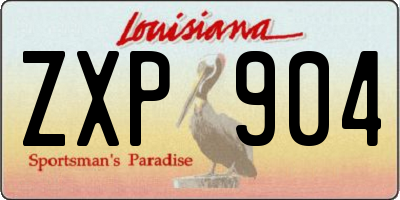 LA license plate ZXP904